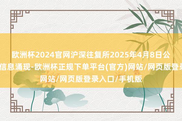 欧洲杯2024官网沪深往复所2025年4月8日公布的往复公开信息涌现-欧洲杯正规下单平台(官方)网站/网页版登录入口/手机版